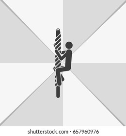 Man reaching the goal.