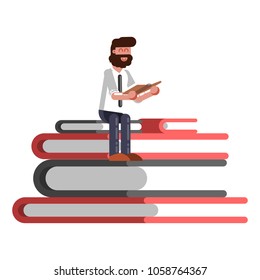 Man reading book