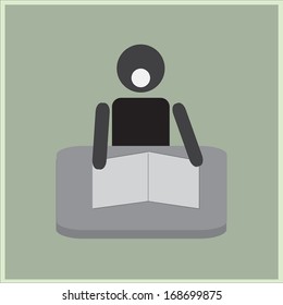 a man reading a book