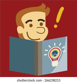 man reading from a book