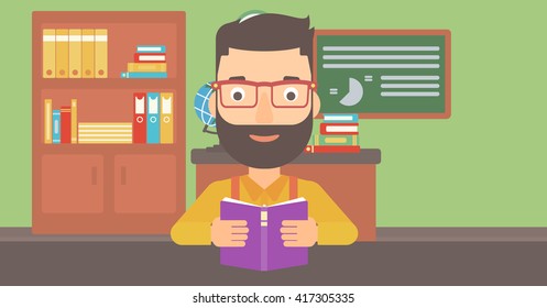 Man reading book.