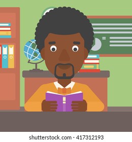 Man reading book.