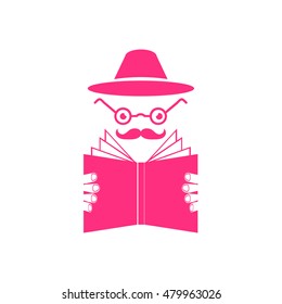 man reading a book