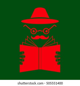 man reading a book
