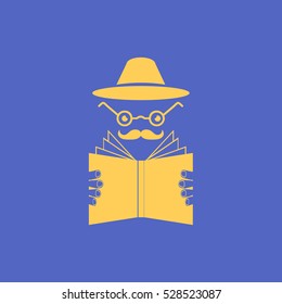 man reading a book