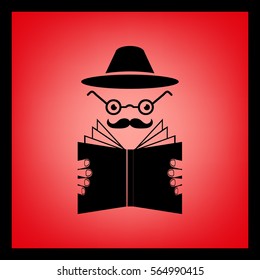 man reading a book