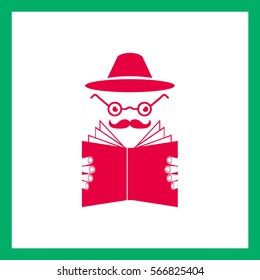 man reading a book