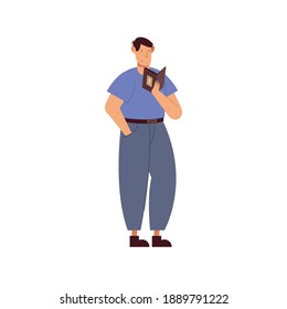 Man reading a book design, Education literature and read theme Vector illustration