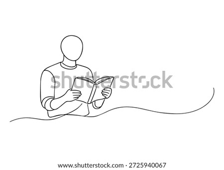 man reading a book hand draw line icon vector
Vector hand draw line icon on a transparent background