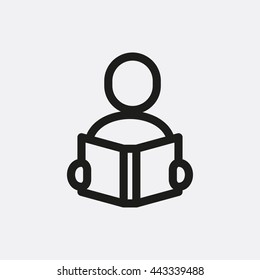 Man reading book Icon