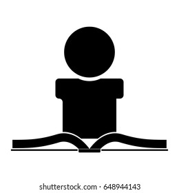 Man reading book icon .
