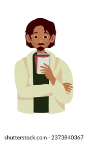 man reading book portrait isolated