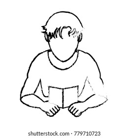 Man reading design