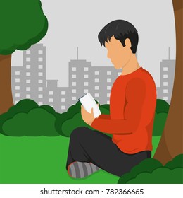 Man reading design