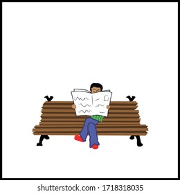 a man reading a newspaper