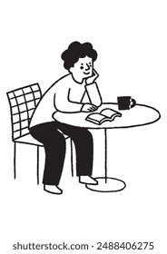 A man reading and thinking_2