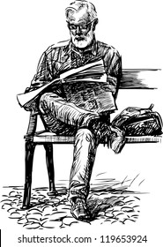 man reads a newspaper