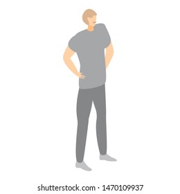 Man ready for work icon. Isometric of man ready for work vector icon for web design isolated on white background