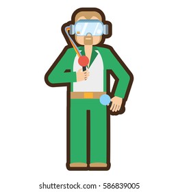 man with reality virtual headset vector illustration eps 10