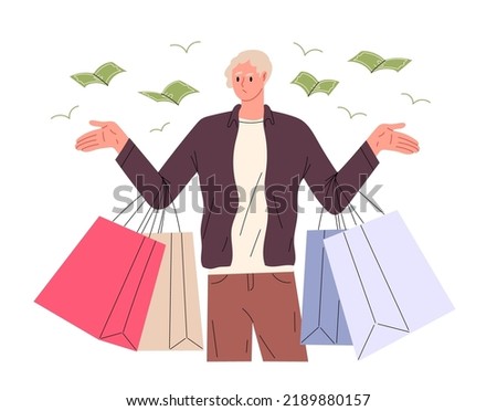 Man realized after shopping that he had spent too much money
