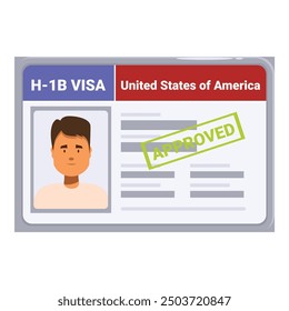 Man receiving approved h 1b visa for the united states of america