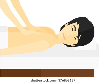 Man recieving massage.