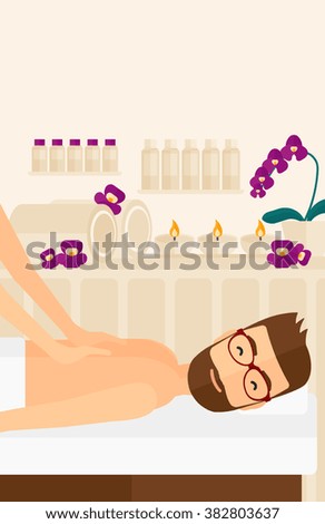 Man recieving massage.