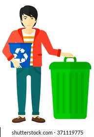 Man Recycle Bins Stock Vector (Royalty Free) 371119775 | Shutterstock