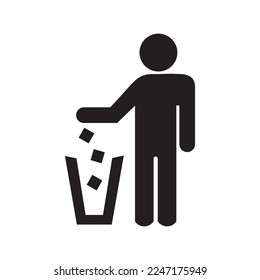 a man and recycle logo symbol