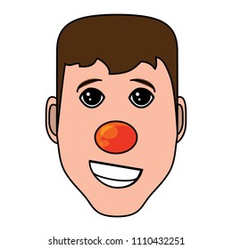 man with red nose icon