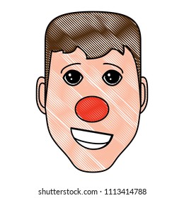 man with red nose icon