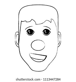 man with red nose icon