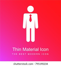 Man red and pink gradient material white icon minimal design