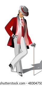 man in red suit
