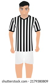 Man In Referee Uniform. Vector Illustration