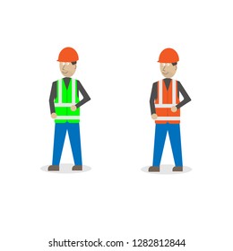 A man in a reflective vest vector graphics