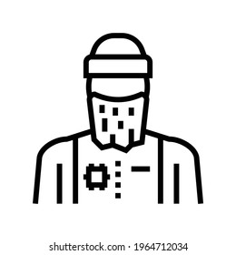 man refugee line icon vector. man refugee sign. isolated contour symbol black illustration