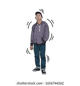 a man in a relaxed style