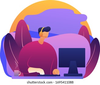 Mando remoto trabajando en pc 
