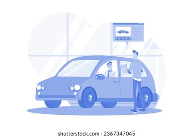 A man renting a car to explore new places
