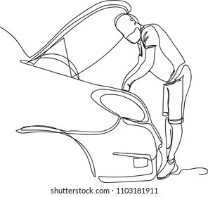 Man Repairing Car Stock Vector (Royalty Free) 1103181911 | Shutterstock