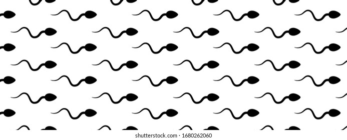 Man Reproductive Spermatozoon Icon Seamless Pattern Background – Stock Vector