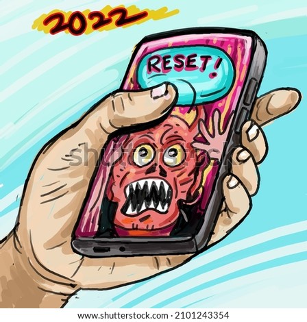 A man reset his smartphone to clear all personal data