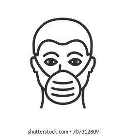 Man in the respirator