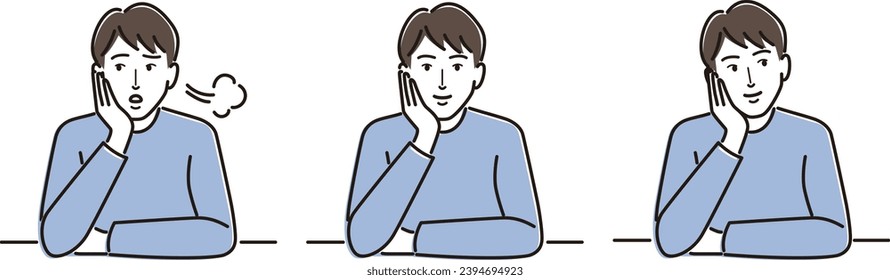 man resting on his chin