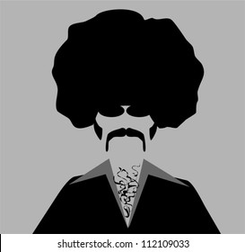 man with retro style clothing and afro