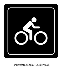 The man Ride Bicycle icon great for any use. Vector EPS10.