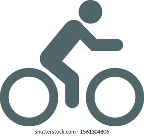 The man ride bicycle icon. Vector illustration