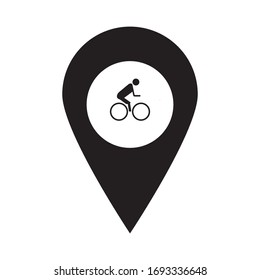 The man ride bicycle icon . Vector illustration. eps 10