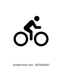 The man ride bicycle icon . Vector illustration
